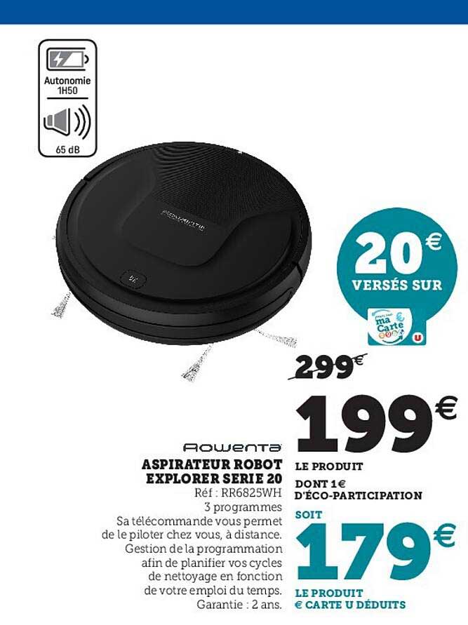 aspirateur robot explorer serie 20 rowenta