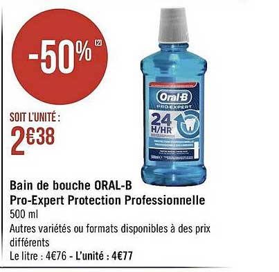 bain de bouche oral-b pro-expert protection professionnelle