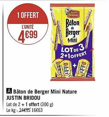 Bâton De Berger Mini Nature Justin Bridou