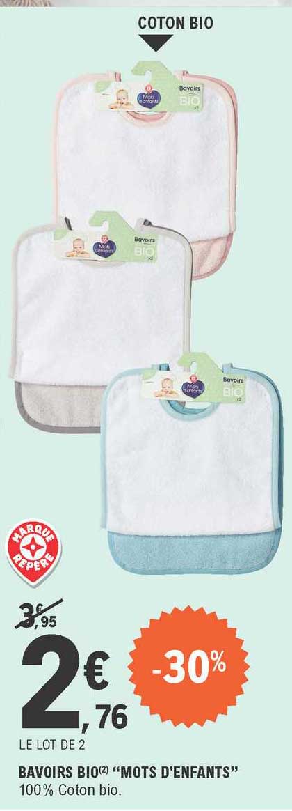 bavoirs bio "mots d'enfants"