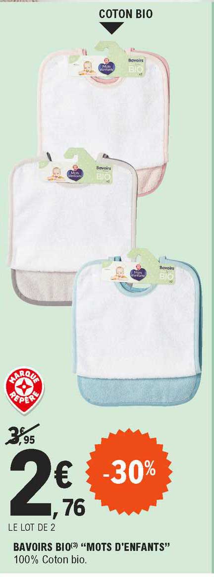 bavoirs bio "mots d'enfants"