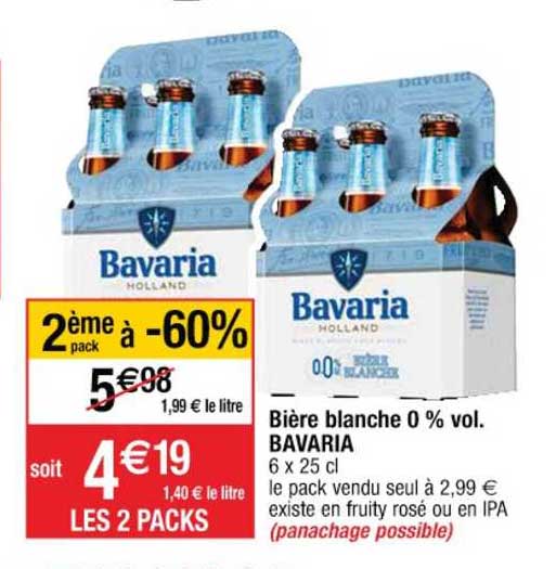 bière blanche 0% vol. bavaria
