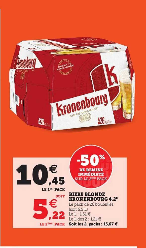 Bière Blonde Kronenbourg 4,2°