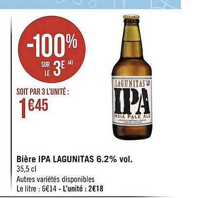bière ipa lagunitas 6,2% vol.