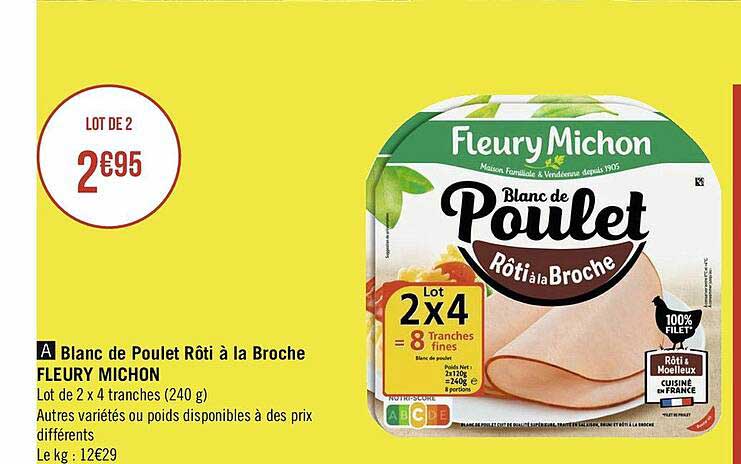 blanc de poulet rôti à la broche fleury michon