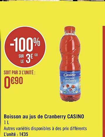 Boisson Au Jus De Cranberry Casino