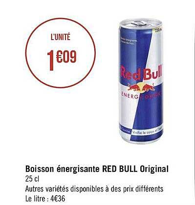 boisson énergisante red bull original