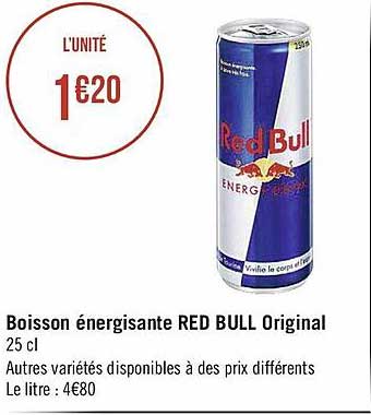 boisson énergisante red bull original