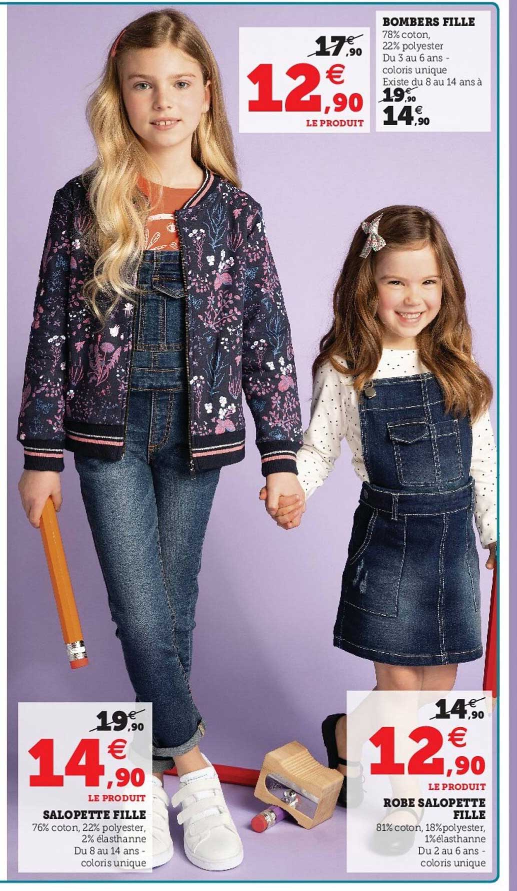 bombers fille, salopette fille, robe salopette fille