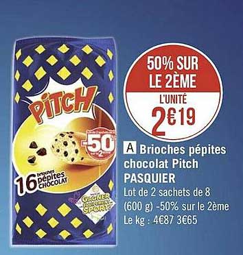 Brioches Pépites Chocolat Pitch Pasquier