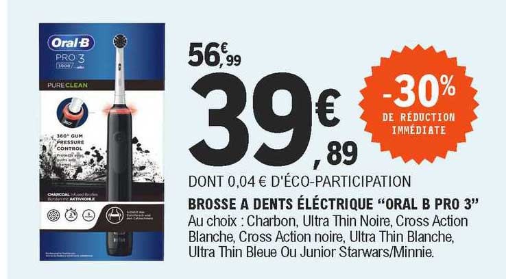 brosse à dents électrique "oral b pro 3"