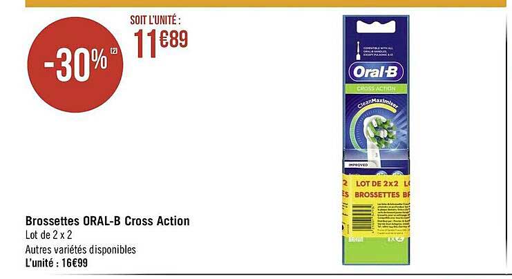 brossettes oral-b cross action