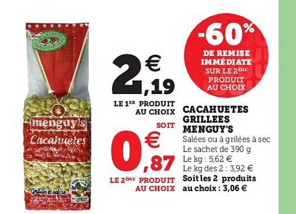 Cacahuètes Grillées Menguy's