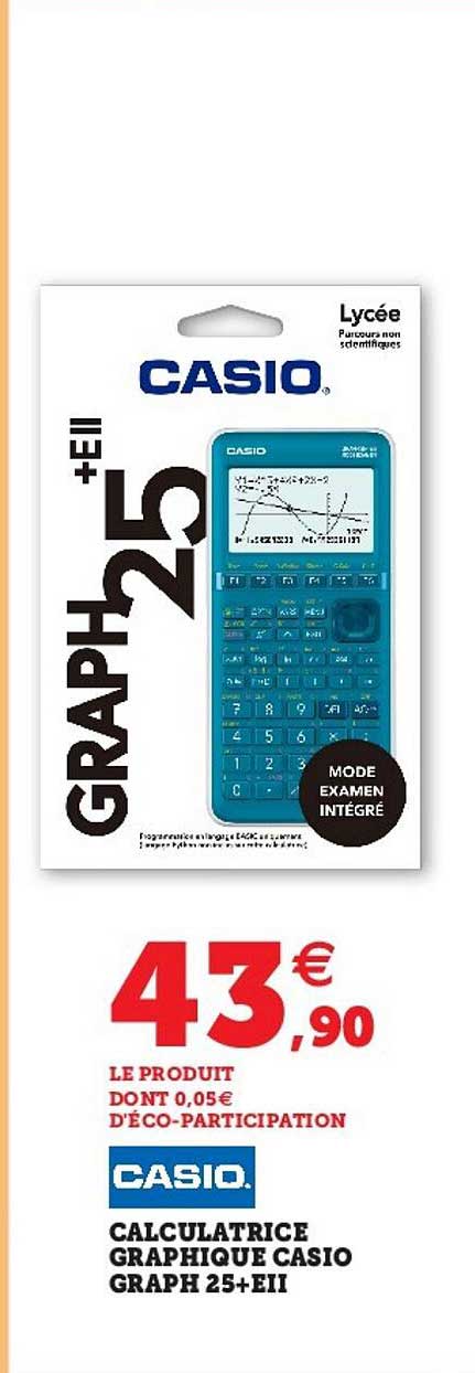 calculatrice graphique casio graph 25+eII