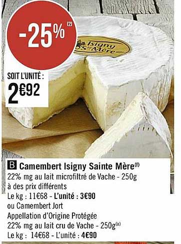 camembert isigny sainte mère