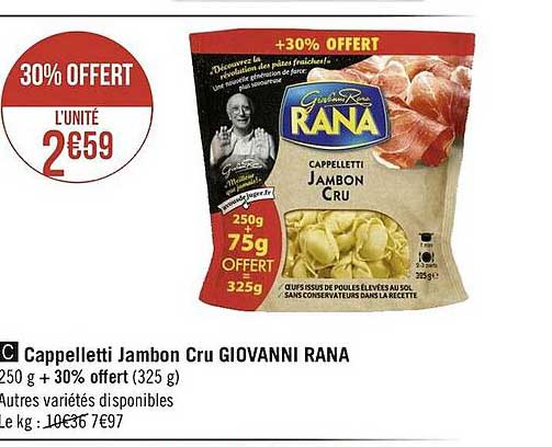 cappelletti jambon cru giovanni rana