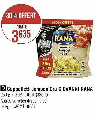 cappelletti jambon cru giovanni rana