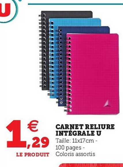 Carnet Reliure Intégrale U