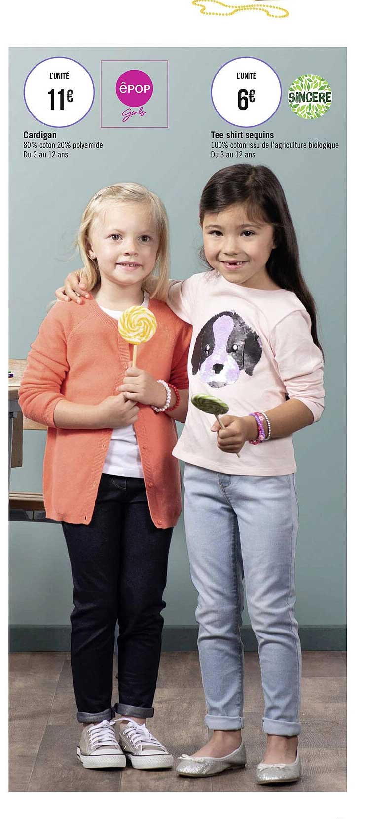 cardigan êpop, tee-shirt sequin sincère