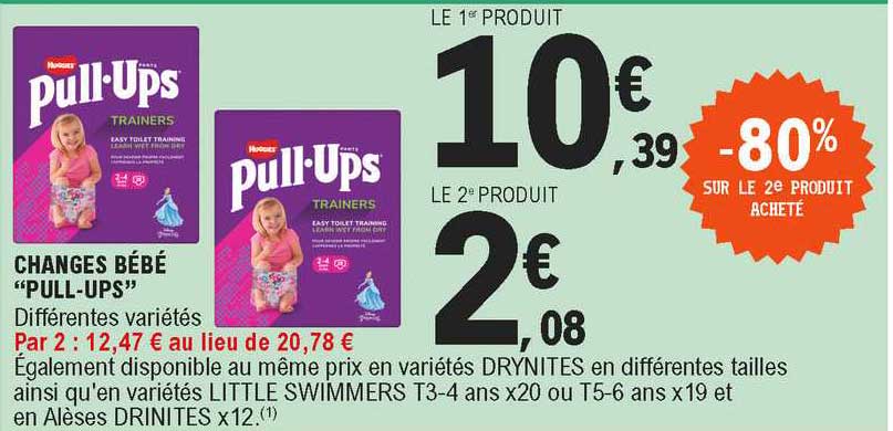changes bébé "pull-ups"