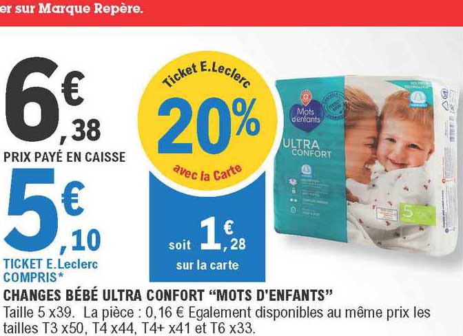 changes bébé ultra confort "mots d'enfants"