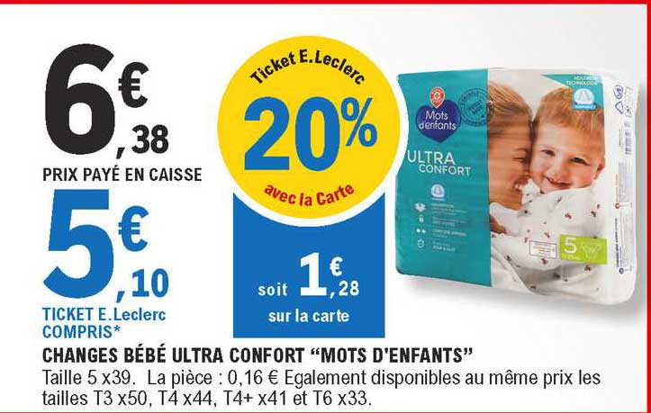 changes bébé ultra confort "mots d'enfants"