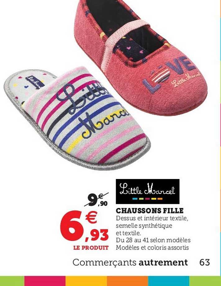 chaussons fille little marcel