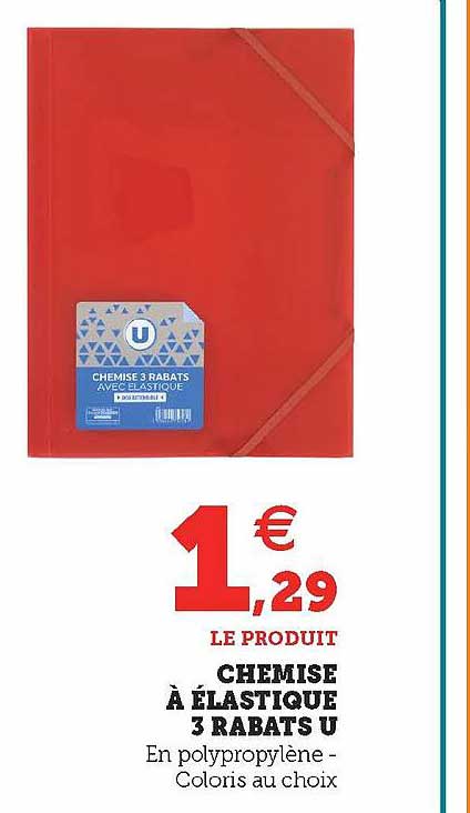 Chemise à élastique 3 Rabats U