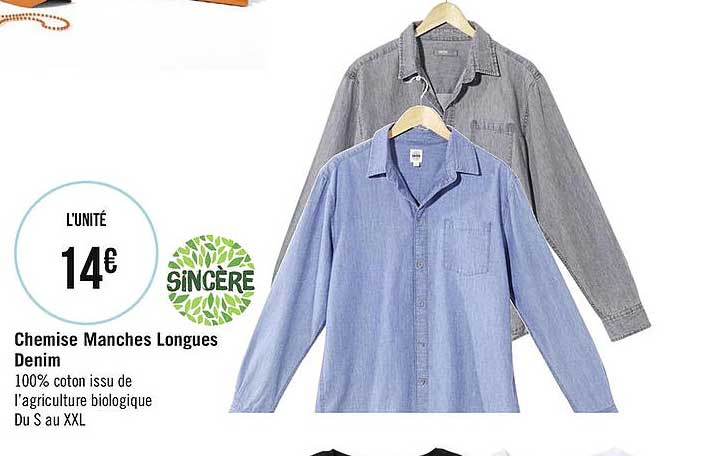 chemise manches longues sincère