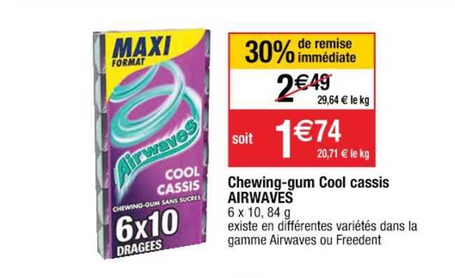 chewing-gum cool cassis airwaves