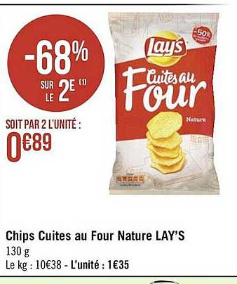Chips Cuites Au Four Nature Lay's