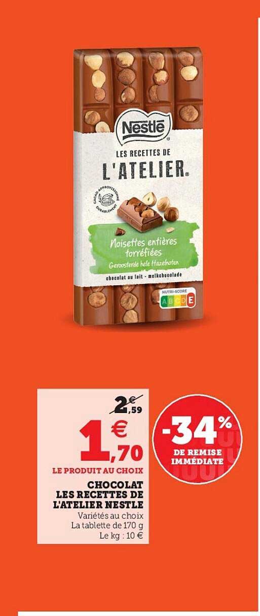 chocolat les recettes de l'atelier nestlé