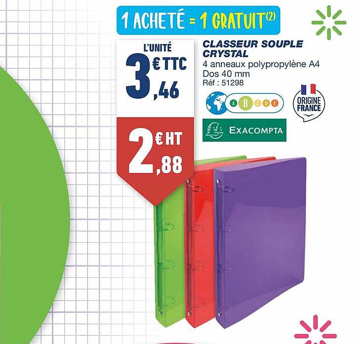 Classeur Souple Crystal Exacompta