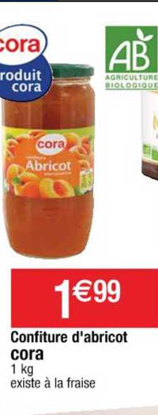 confiture d'abricot cora