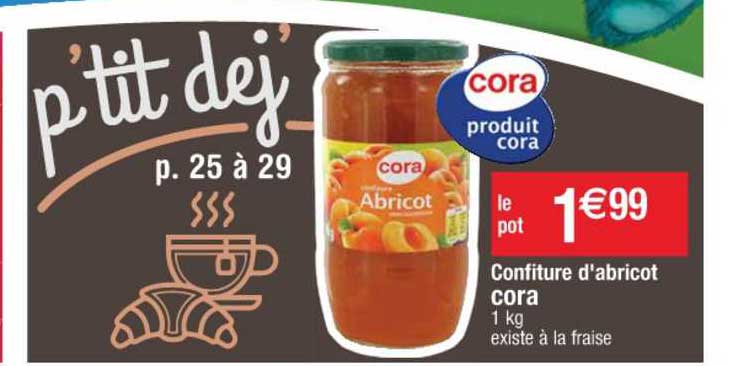 confiture d'abricot cora