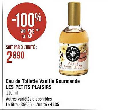 eau de toilette vanille gourmande les petits plaisirs