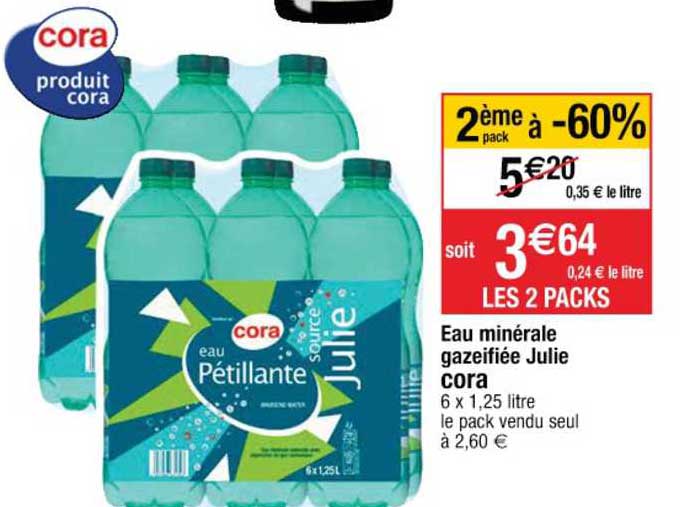 eau minérale gazéifiée julie cora