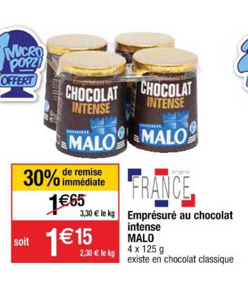 Emprésuré Au Chocolat Intense Malo