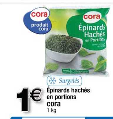 épinards Hachés En Portions Cora