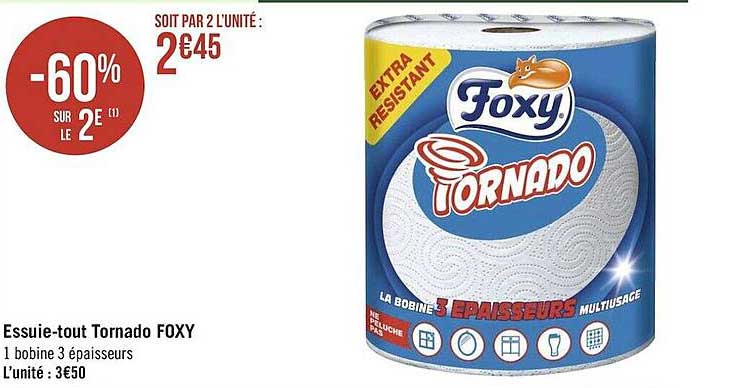 essuie-tout tornado foxy