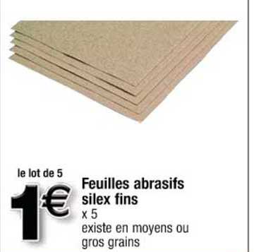 feuilles abrasifs silex fins