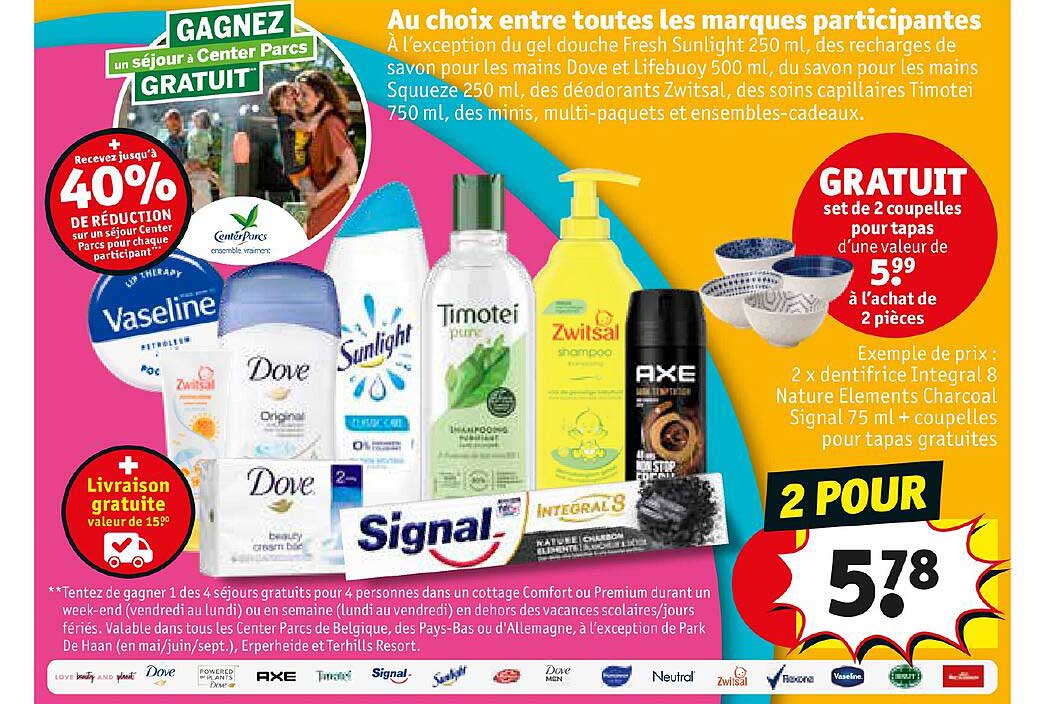 gel douche fresh sunlight 250 ml, recharges de savon pour les mains dove et lifebuoy 500 ml, du savon pour les mains squueze 250 ml, des déodorants zwitsal, des soins capillaires timotei 750 ml