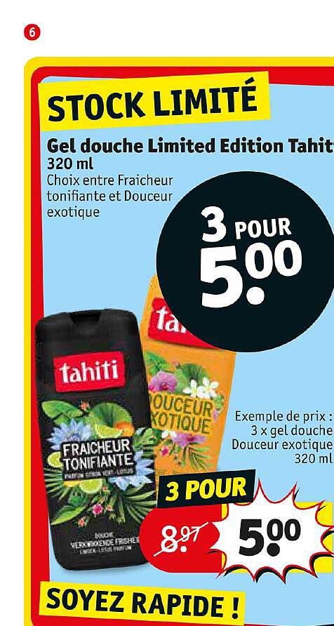 gel douche limited edition tahiti