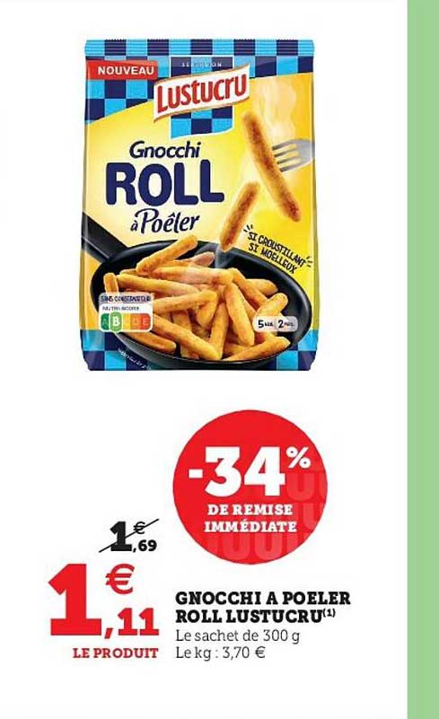 gnocchi à poêler roll lustucru