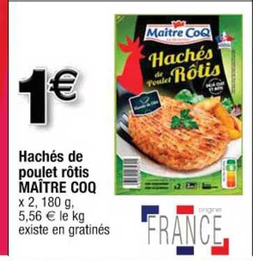 hachés de poulet rôtis maître coq