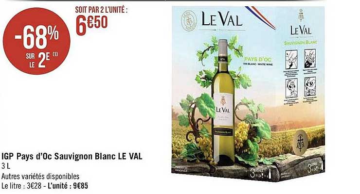 Igp Pays D'oc Sauvignon Blanc Le Val