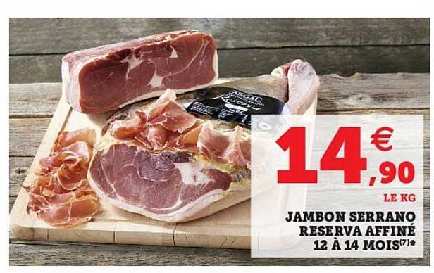 Jambon Serrano Reserva Affiné 12 à 14 Mois
