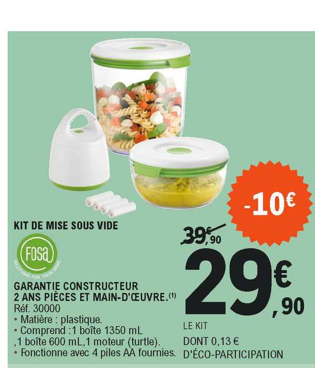 kit de mise sous vide