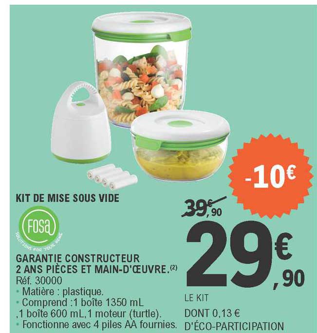 kit de mise sous vide fosa