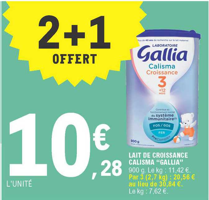 Lait De Croissance Calisma "gallia"